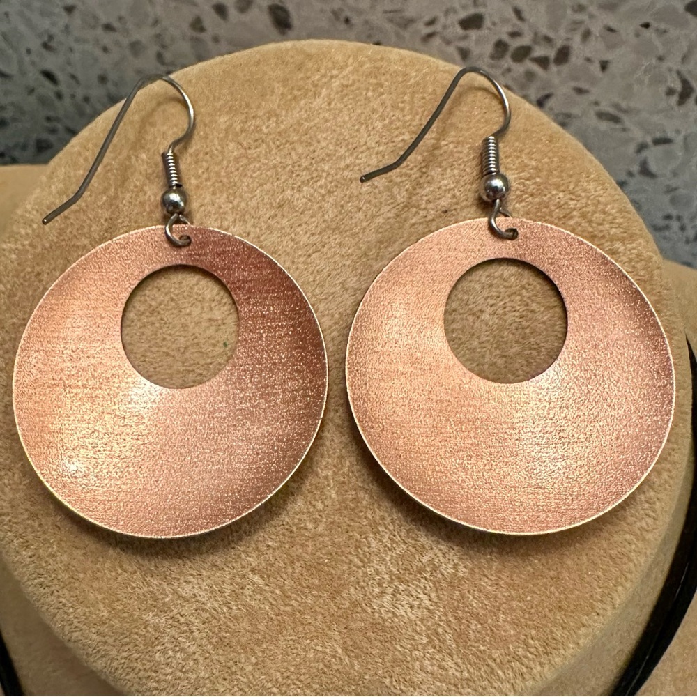 Copper tone and brushed silver Heart necklace set - Picture 8 of 9